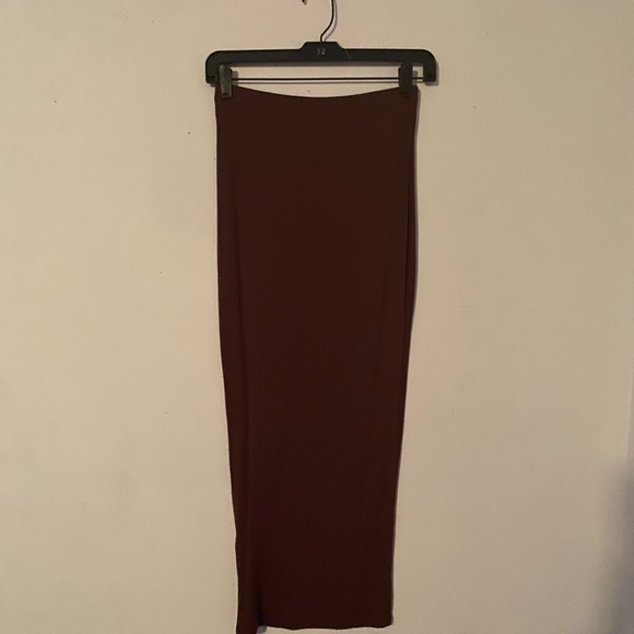 Naked Wardrobe Chocolate hourglass long skirt - Picture 5 of 7
